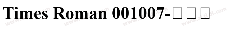 Times Roman 001007字体转换